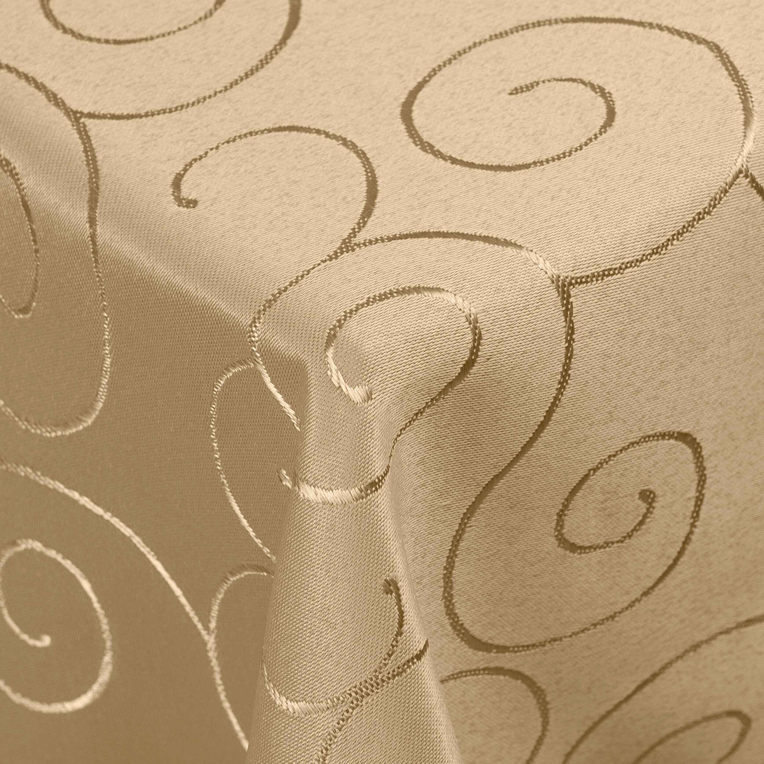 DecoHomeTextil Heimtextilmanufaktur Tischdecke Kringel Circle Tafeldecke Or günstig online kaufen