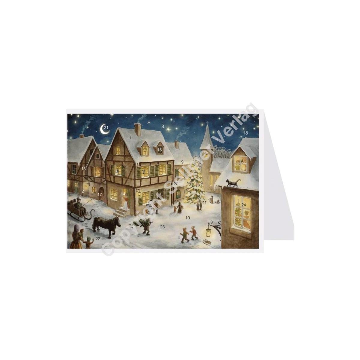 Dorf Richard Weihnachtsabend - Verlag Sellmer im Mini-Adventskalender Adventskalender