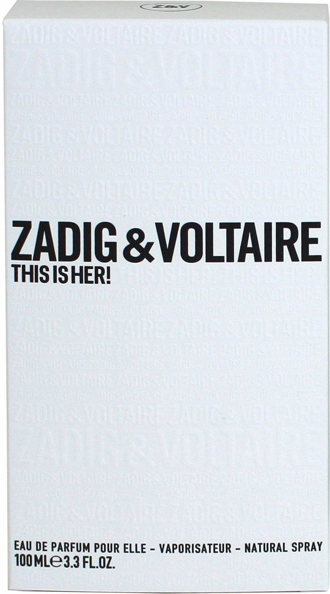 ZADIG & VOLTAIRE Eau de Parfum This is Her!, mit blumig-orientalischer Note
