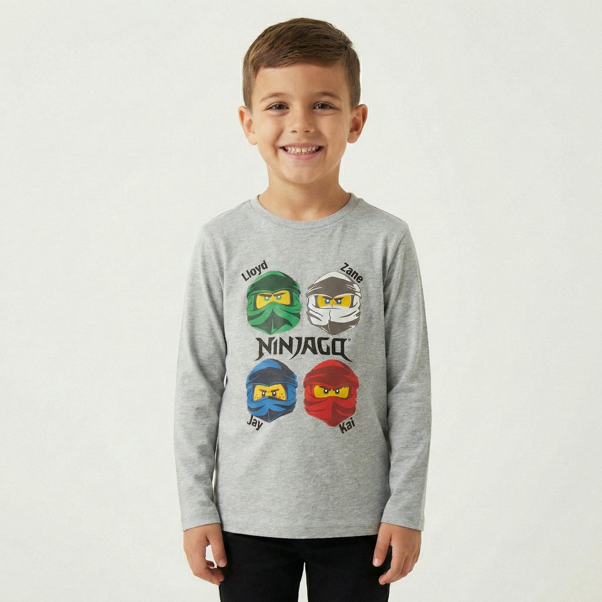 LEGO® Langarmshirt Ninjago Jungen Kinder langarm Shirt Gr. 98 bis 128, Baumwolle