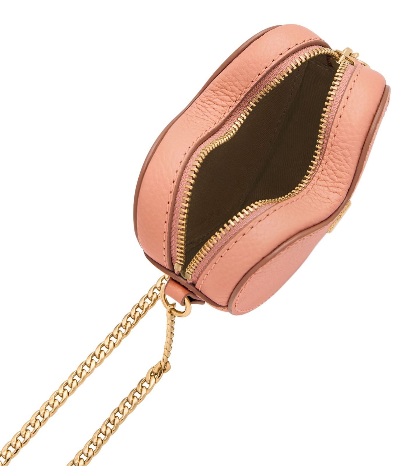 Fossil Umhängetasche Heart Zip Ethereal, aus echtem Rindsleder