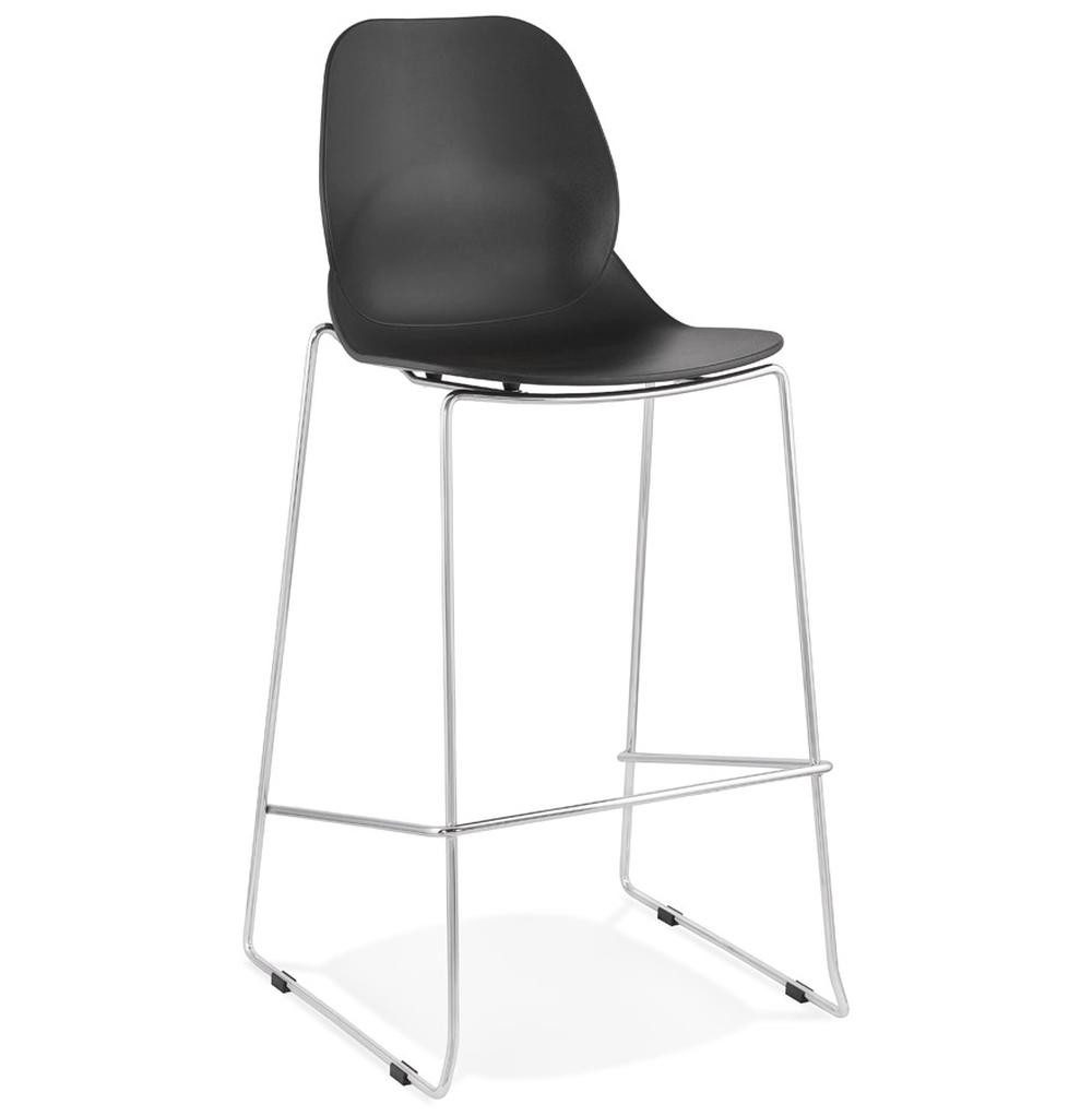 Barhocker Barstuhl aus Kunststoff & Metall, 75cm Sitzhöhe, bis 120kg, Outdoor
