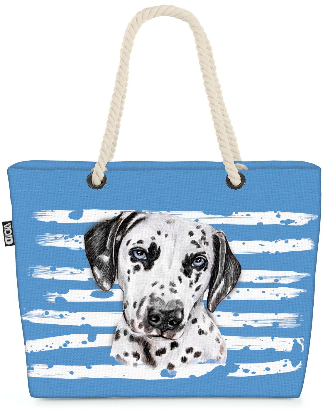Dalmatiner blau Hundetasche Strandtasche (1-tlg), VOID Hund Haustier
