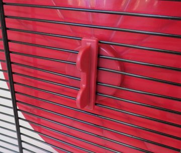 PETGARD Kleintierklettergerüst Hamsterrad Hamsterlaufrad Hamsterrolle Laufrad, für Nager rot 19 cm