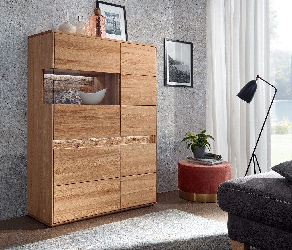 Main Möbel Highboard Highboard links 103x152cm Kernbuche Berlin