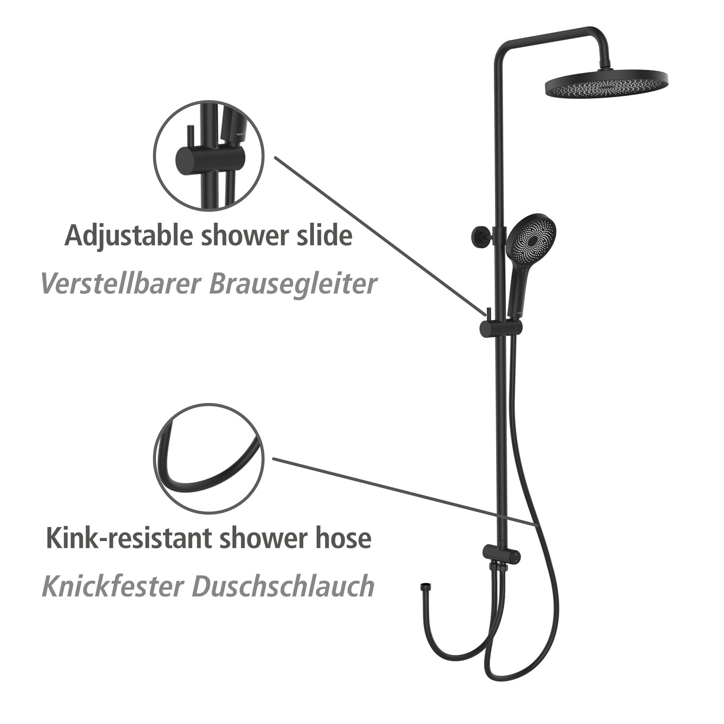 einfacher Anschluss Duschsystem an Armatur Softwater, WENKO bestehende oder Wandanschlussbogen