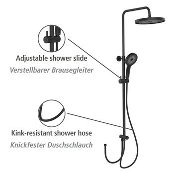 WENKO Duschsystem Softwater, einfacher Anschluss an bestehende Armatur oder Wandanschlussbogen