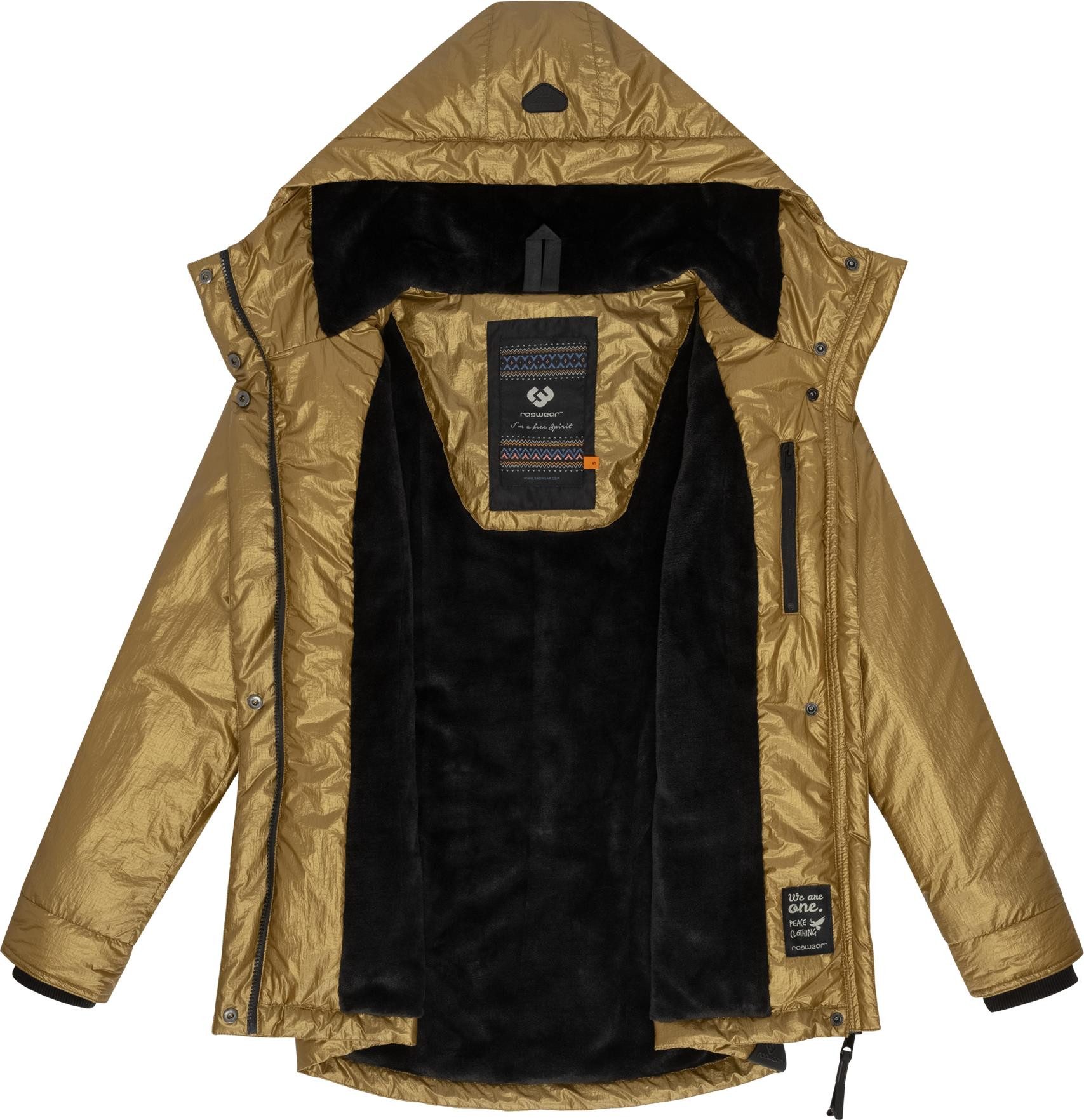 Ragwear Winterjacke Monadde Bling Glänzende warme Jacke mit Kapuze – Bild 5 von 5