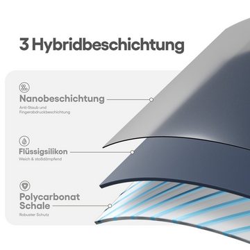KeyBudz Kopfhörer-Schutzhülle Hybrid Shell Schutzhülle für AirPods 3 mit Karabinerhaken, stoßfest, kratzfest, mit Schlüsselanhänger