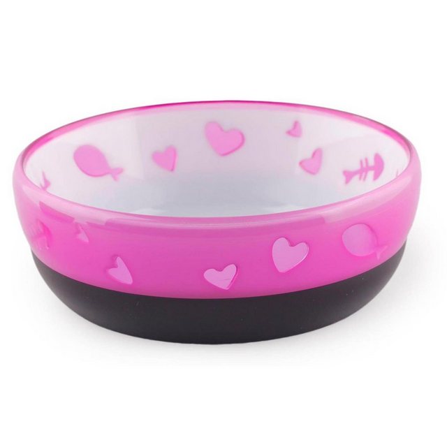 PETGARD Futternapf Cat Love Bowl – Katzennapf Fressnapf, Kunststoff, Wassernapf 220 ml pink
