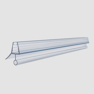 Boromal Duschdichtung 2 Stück für 4-6mm Glas Wasserabweiser Ersatzdichtung Duschtür, L: 100 cm, (Schwallschutz für Glastür, 2-St., gerade Glastür), mit verlängerter Innenlippe