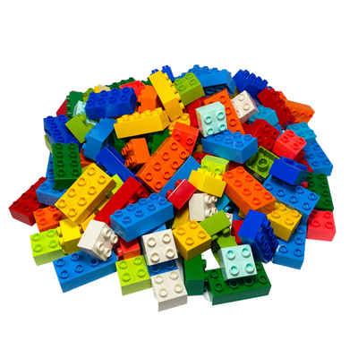 LEGO® Spielbausteine LEGO® DUPLO® 2x2, 2x4 Bausteine Grundbausteine Gemischt - 3437 3011, (Creativ-Set, 10 St), Made in Europe