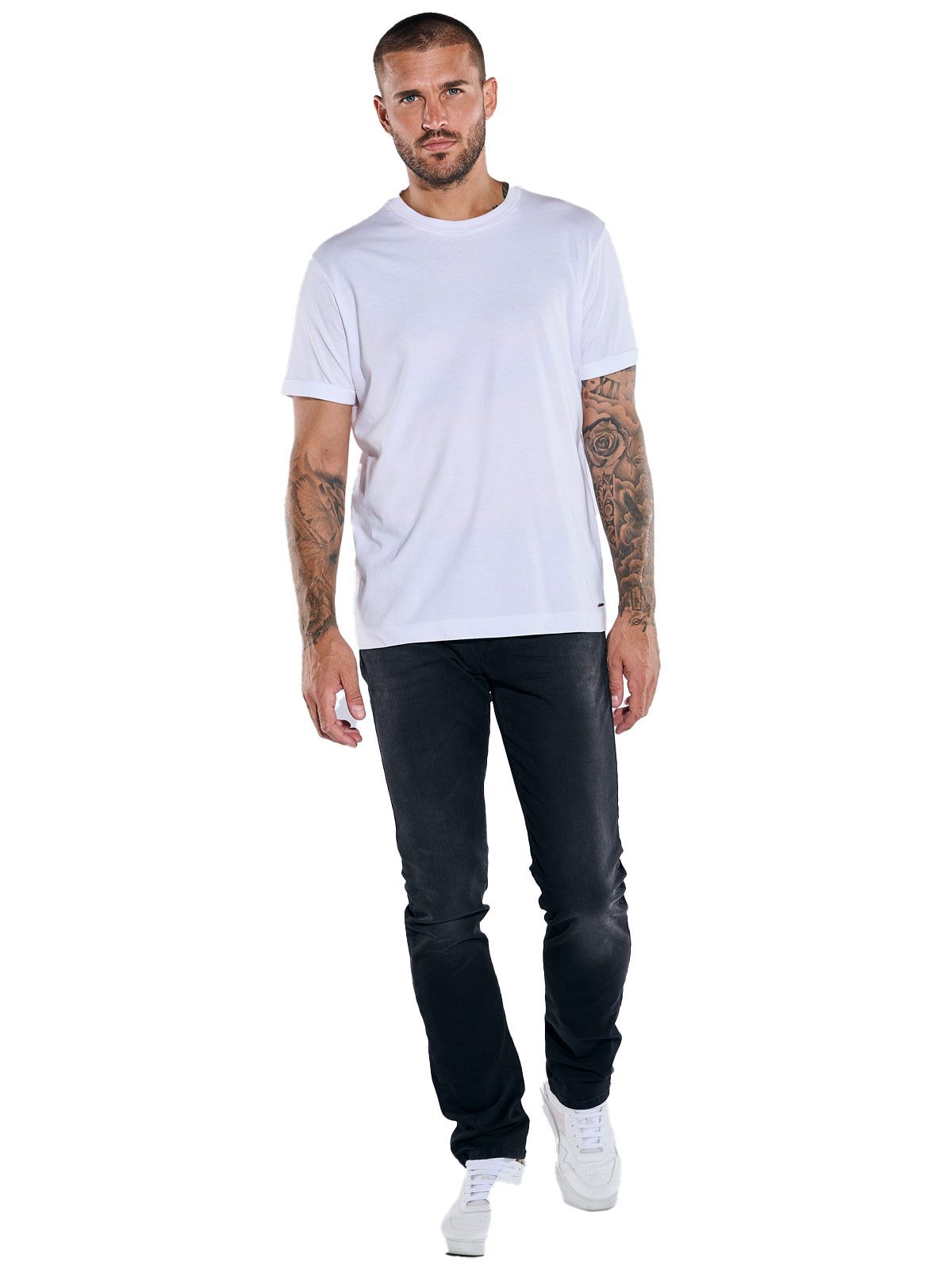 emilio adani Stretch-Jeans Herren Super-Stretch Jeans Slim Fit, Anthrazit