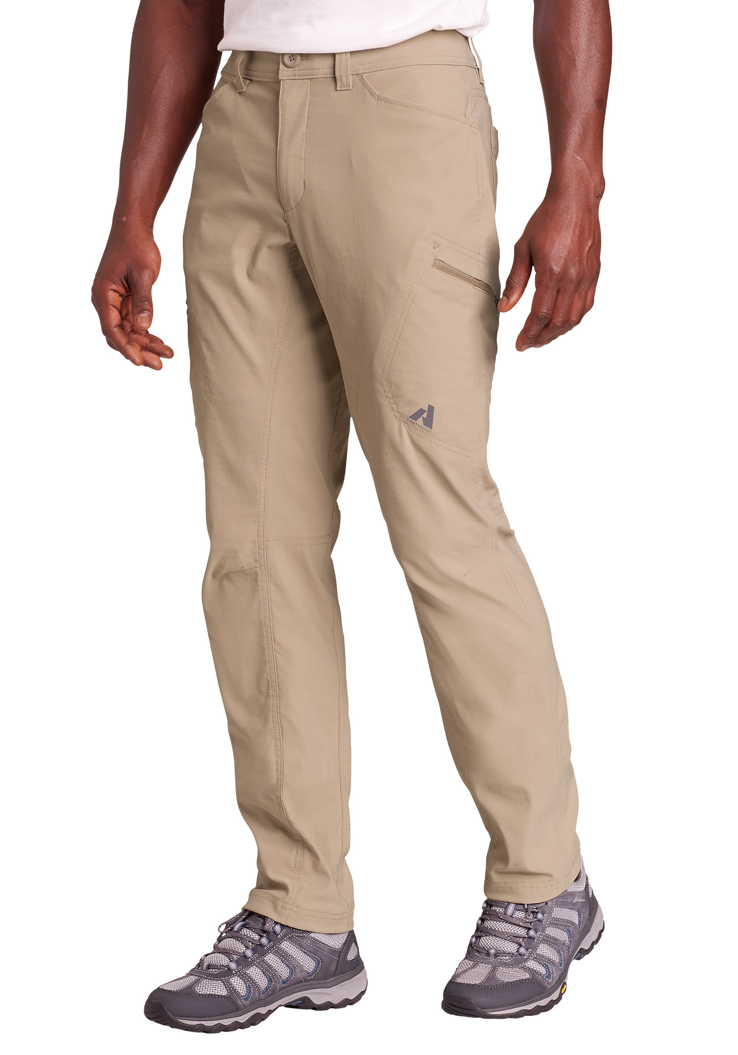 Eddie Bauer Trekkinghose Guide Pro Hose - Slim Fit Helles Khaki