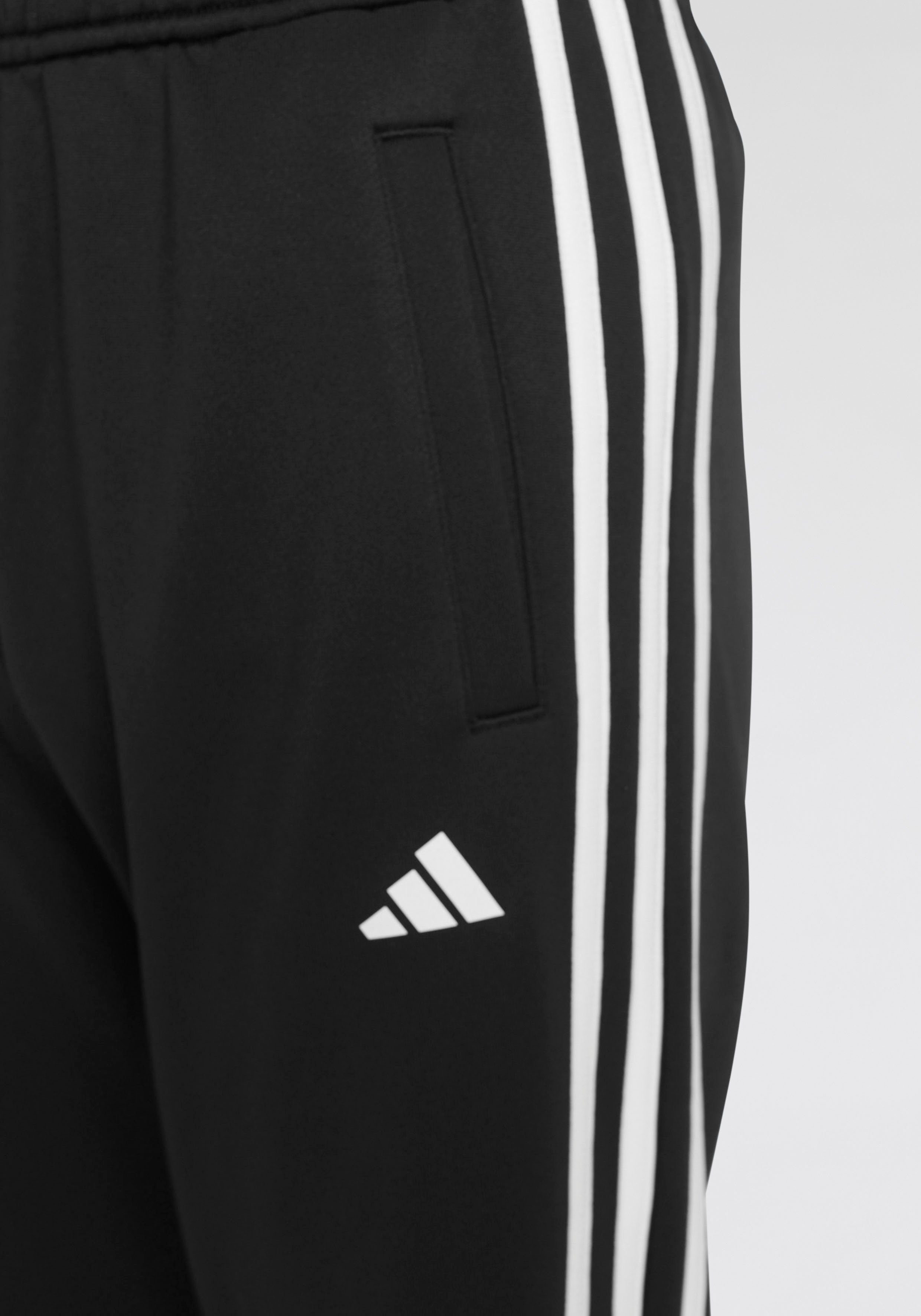 (1-tlg) / ESSENTIALS HOSE adidas AEROREADY White REGULARFIT Black Sportswear TRAIN 3STREIFEN Sporthose