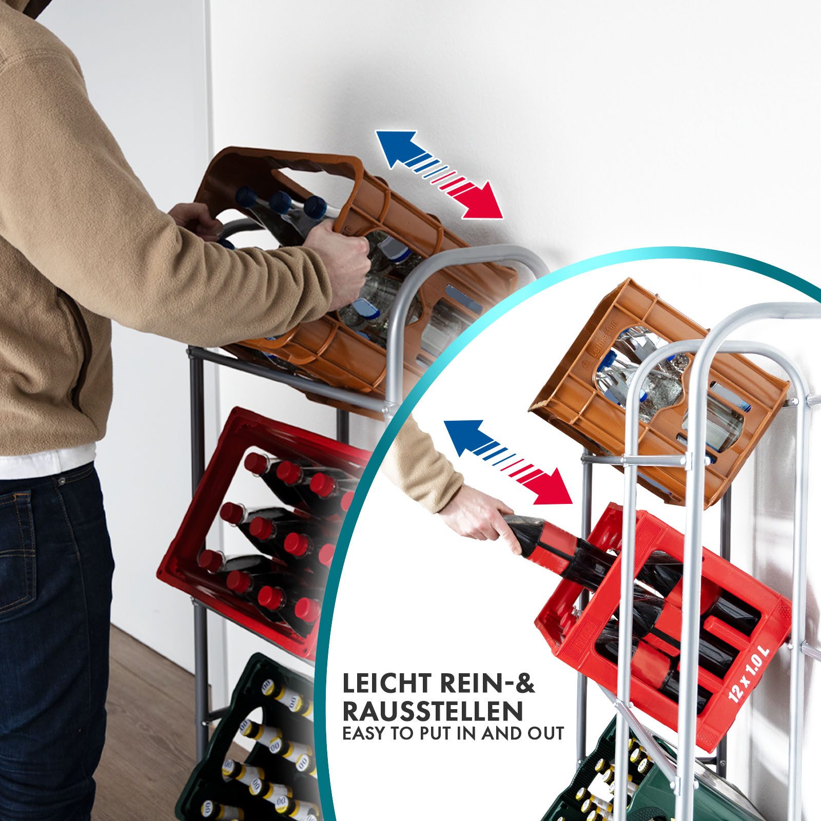 Karat Flaschenregal Flaschenkastenständer Rocket, In 2 Ausführungen erhältlich