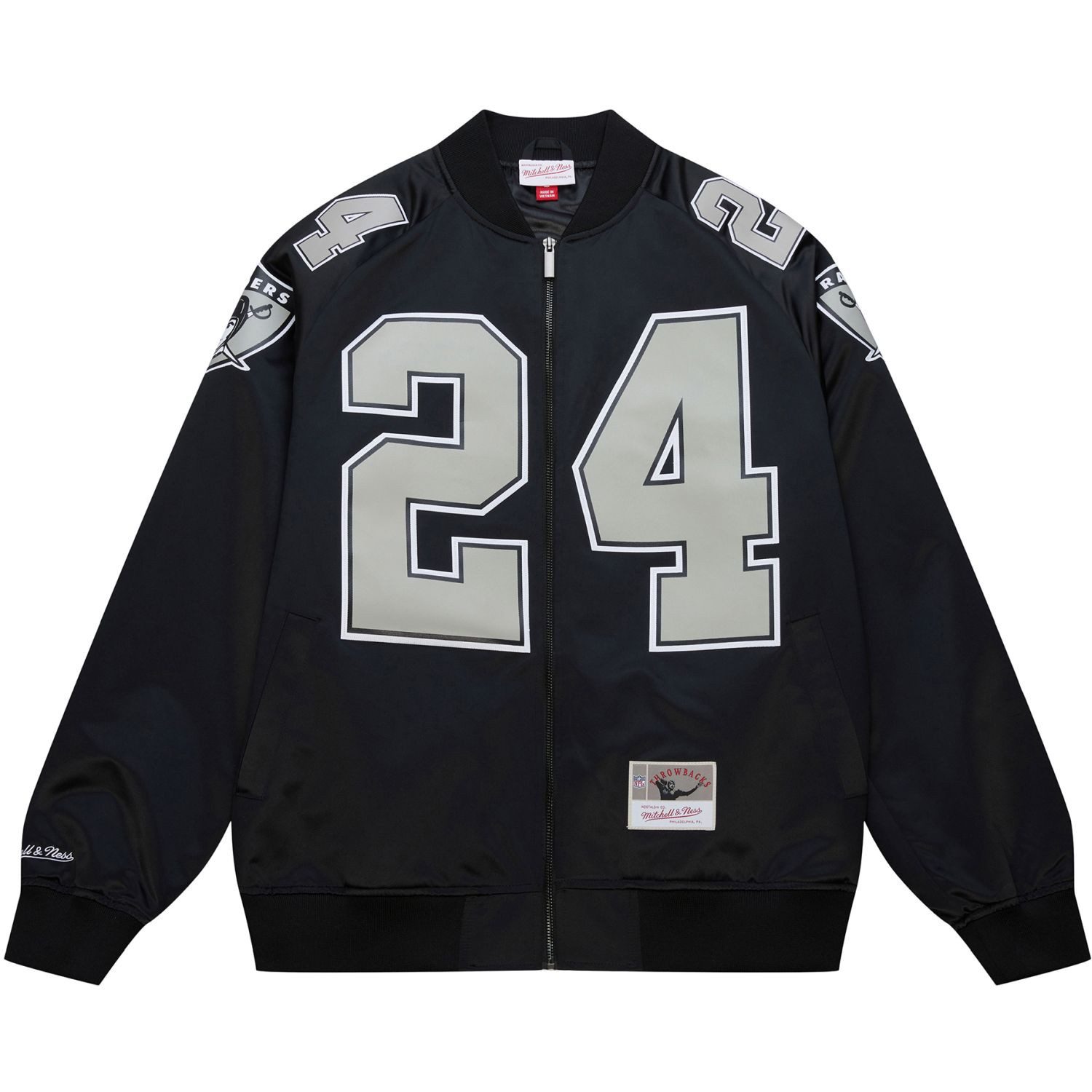 Bomberjacke Satin Oakland Raiders Charles Woodson