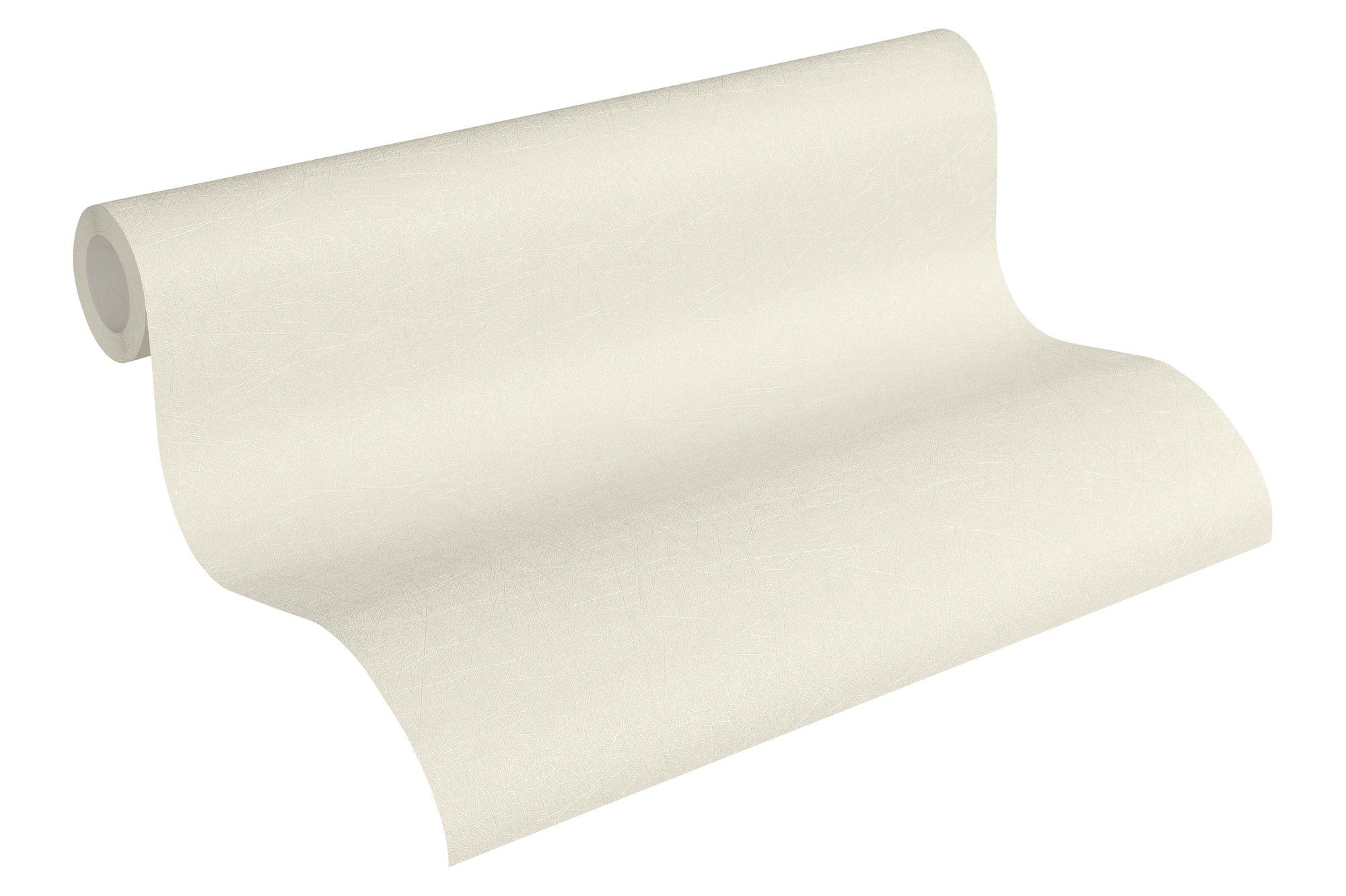 A.S. Création Vliestapete Tapete Einfarbig, geprägt, schimmernd, (1 St), Unitapete Strukturiert