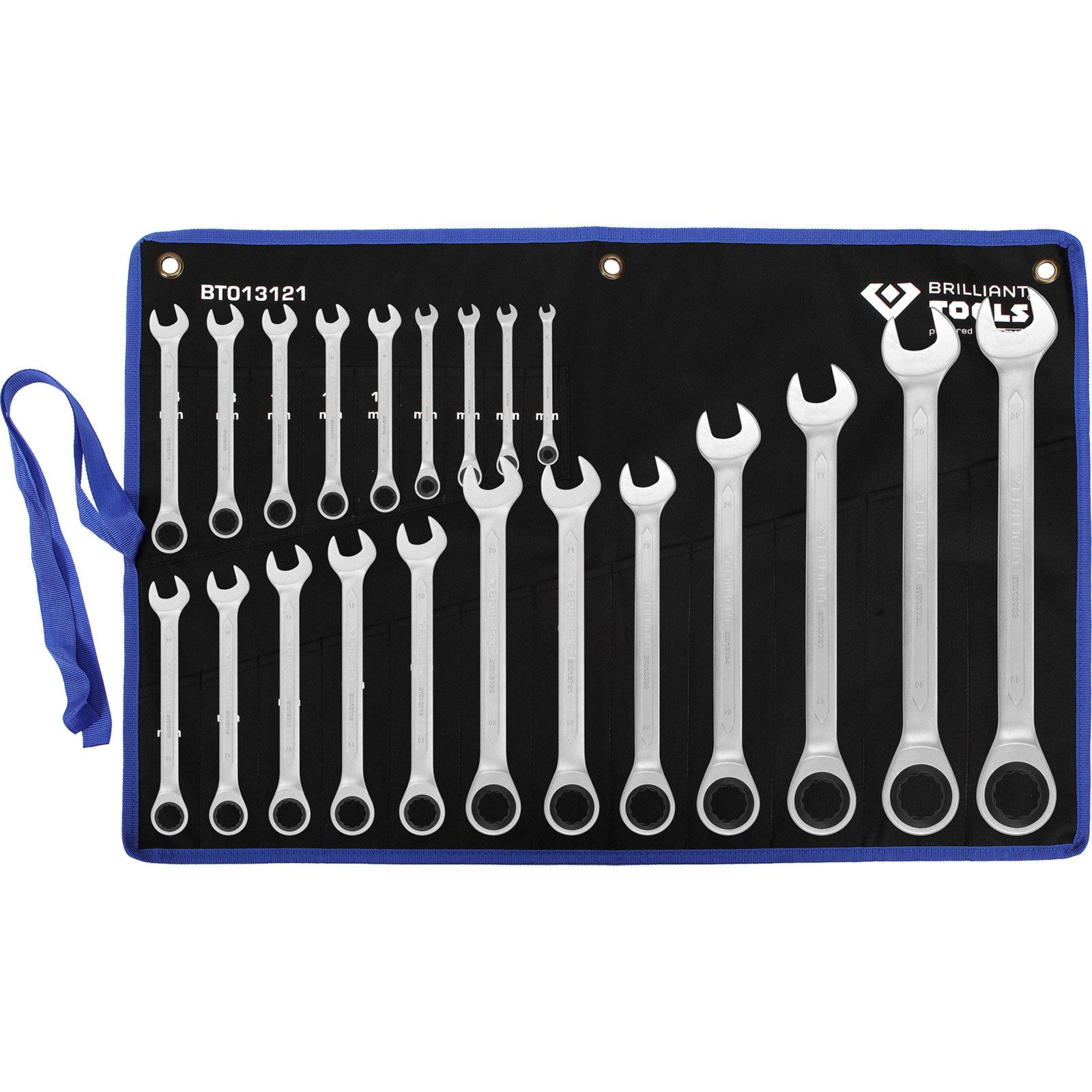Maulschlüssel BRILLIANT TOOLS Ratschenringschlüssel-Satz 21tlg. 6 - 32 mm - BT0...
