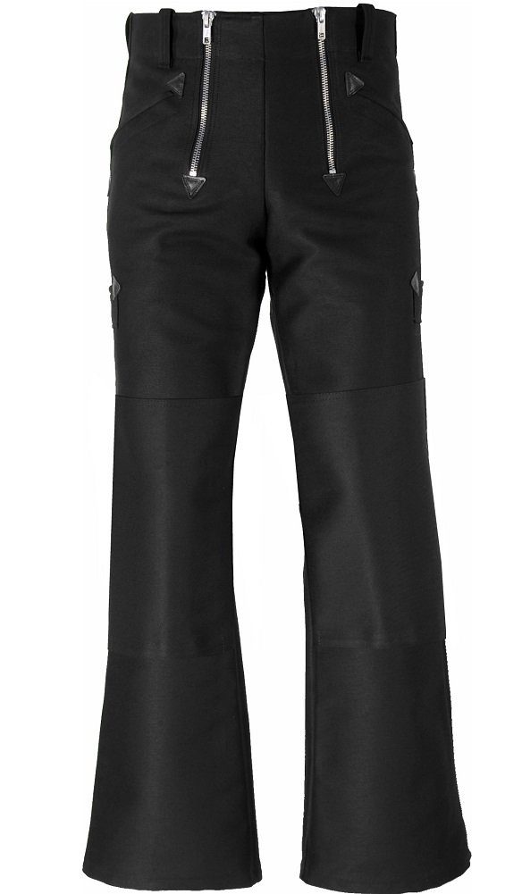 Arbeitshose Zunfthose Schwarz – Schlaghose mit Kniepolstertaschen
