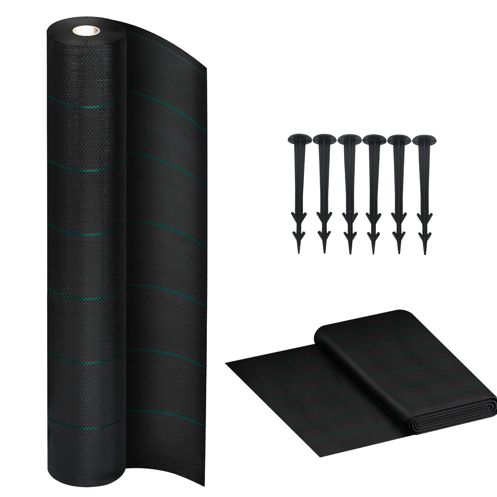 FIVMEN Pflanzenschutzdach Unkrautvlies 2x10m Gartenvlies Unkraut Unkrautfolie Unkrautgewebe, Garten Sandkastenvlies Bodenschutzvlies zur Unkrautbekämpfung 100g/m²