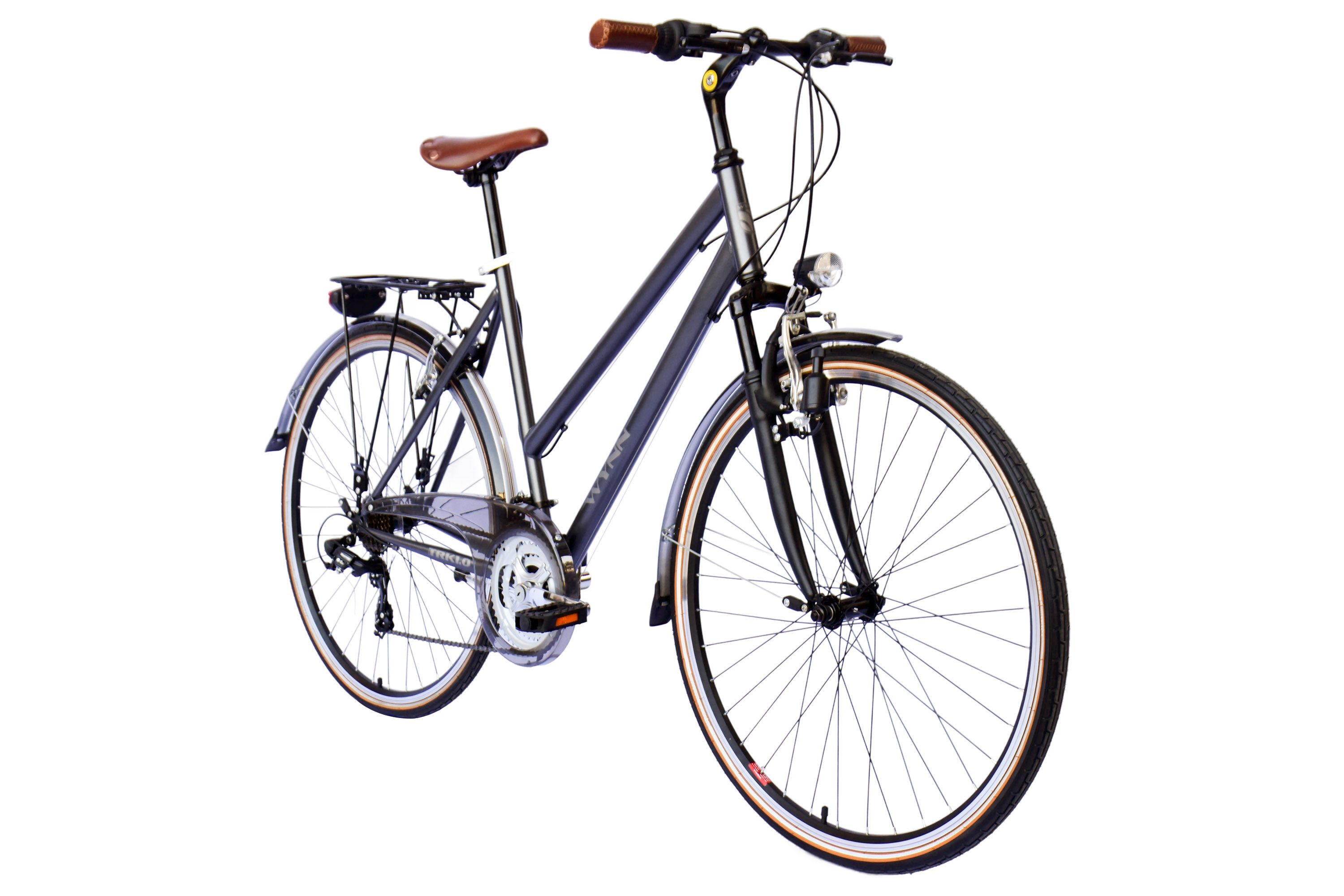 WYNN Trekkingrad Trekkingrad 28 Zoll Shimano Tourney 21 Gang TRK1.0 Federgabel Weiß, 21 Gang Shimano Tourney Schaltwerk
