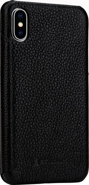STILGUT Smartphone-Hülle iPhone X/XS Case Book Type aus Leder ohne Clip für Linkshänder 14,73 cm (5,8 Zoll)