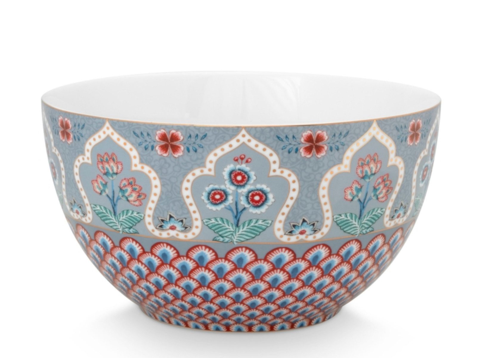 Schale Flower Festival Scallop Deco Bowl Light Blue 18cm
