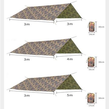 GelldG Tarp-Zelt Wasserdicht Camping Tarp Zeltplanen, Multifunktionales UV Schutz Zelt