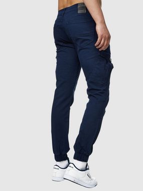 John Kayna Cargojeans Herren Cargo Hose Slim Fit Utility Jeans Männer Chino Herrenhose Stoff (Chino Cargohose Streetwear, 1-tlg) Freizeit Business Casual