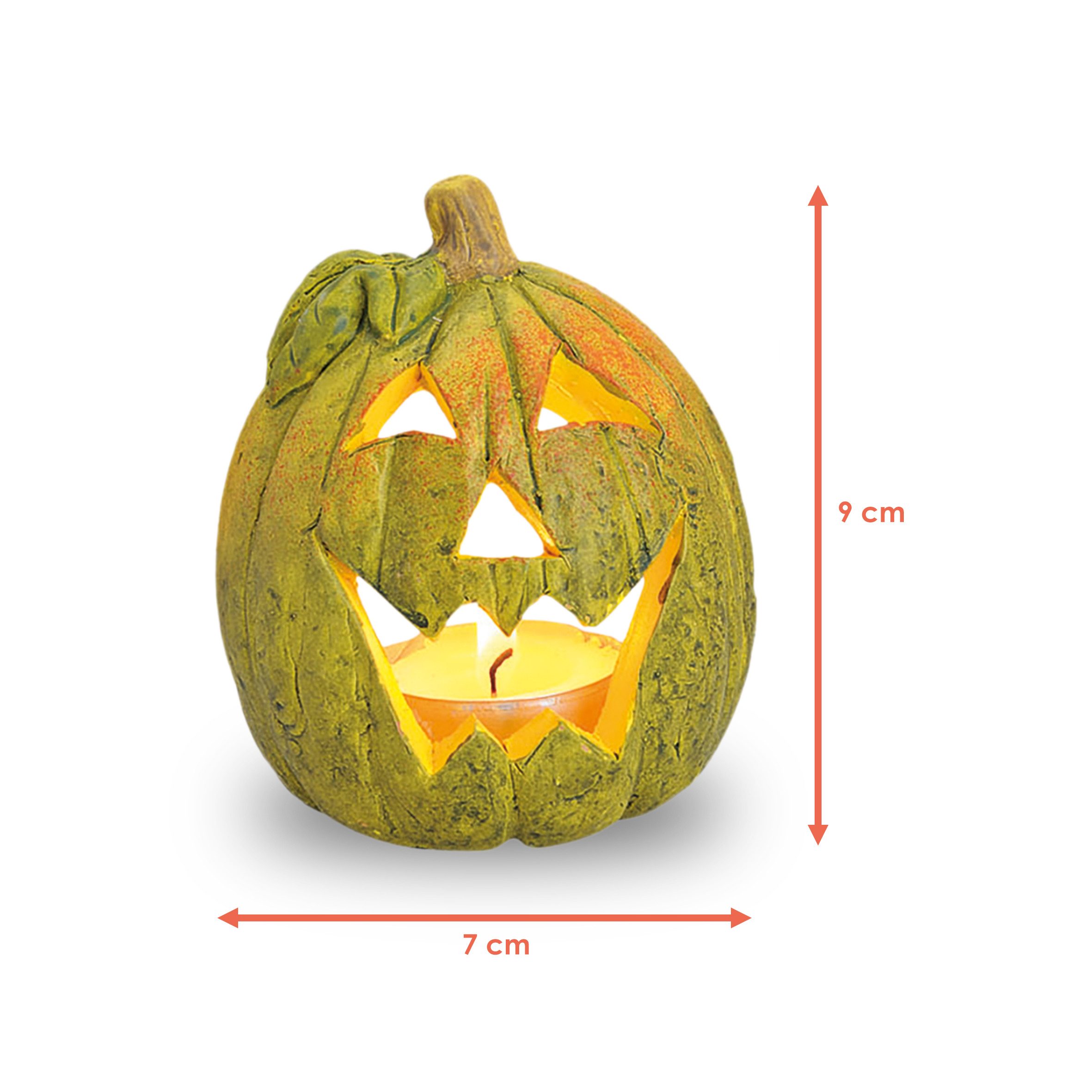 Spetebo Teelichthalter Ton Kürbis Windlicht (Set, 4 St., Tisch-Laterne Hall günstig online kaufen