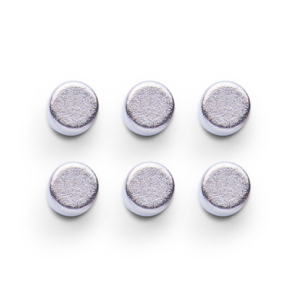 Zeller Present Magnet -Set, 6-tlg., extra stark, Edelstahl, silber, Ø0,6 x 0,8 cm