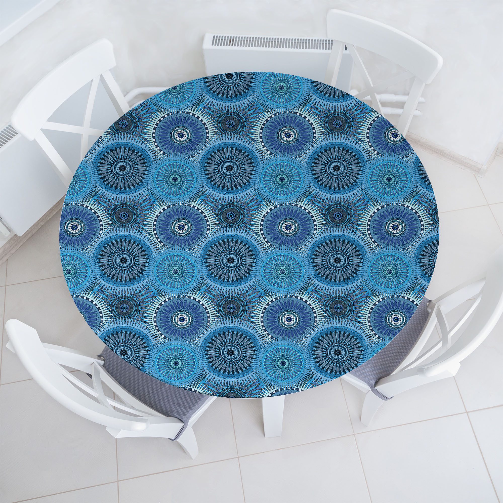 Tischdecke Rundum-elastische Stofftischdecke