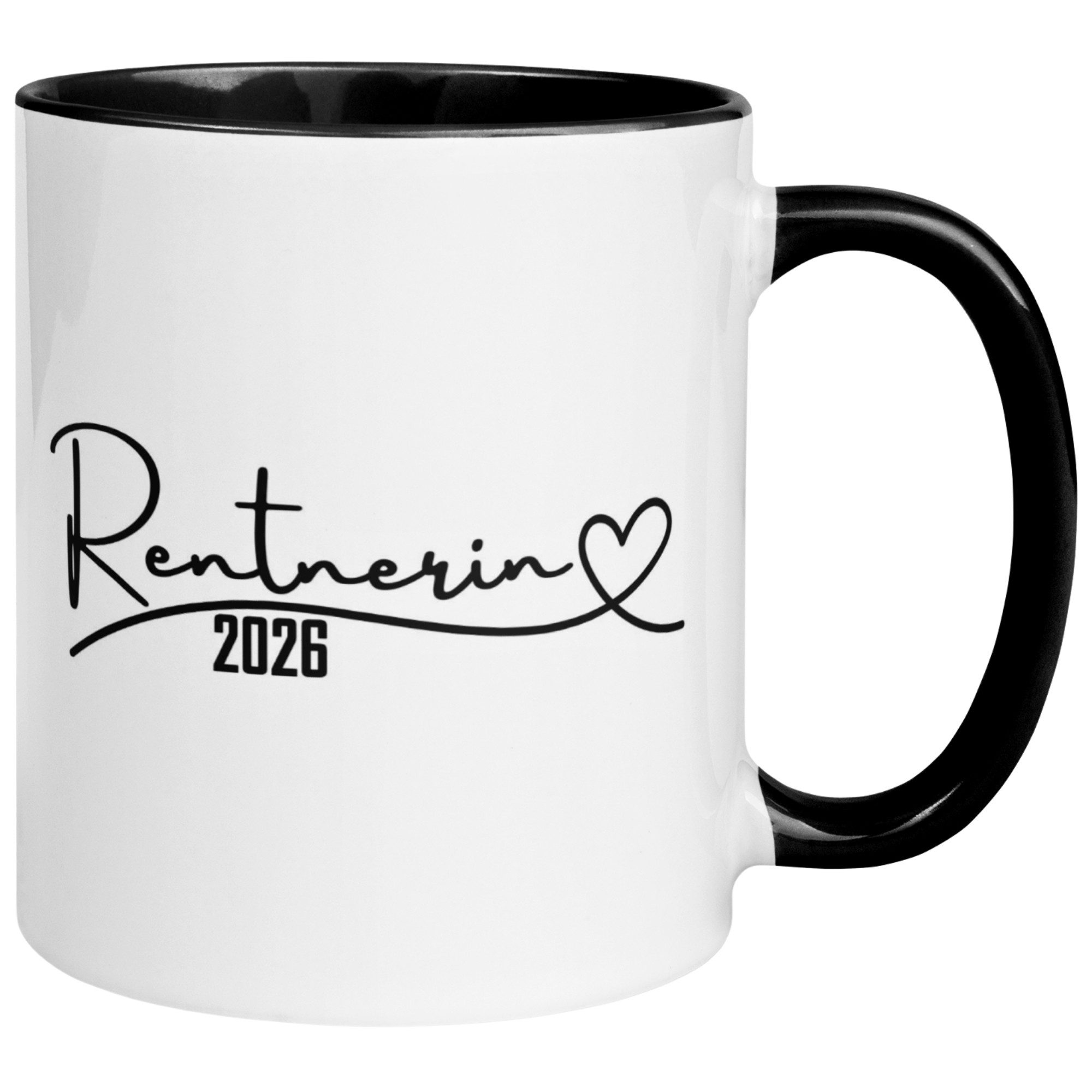 Momentals Tasse Rentnerin 2026 – „Rentnerin mit Herz“ – Geschenk Renteneintritt Frau, Gratis Versand · Links-&Rechtshänder · Spülmaschinenfest