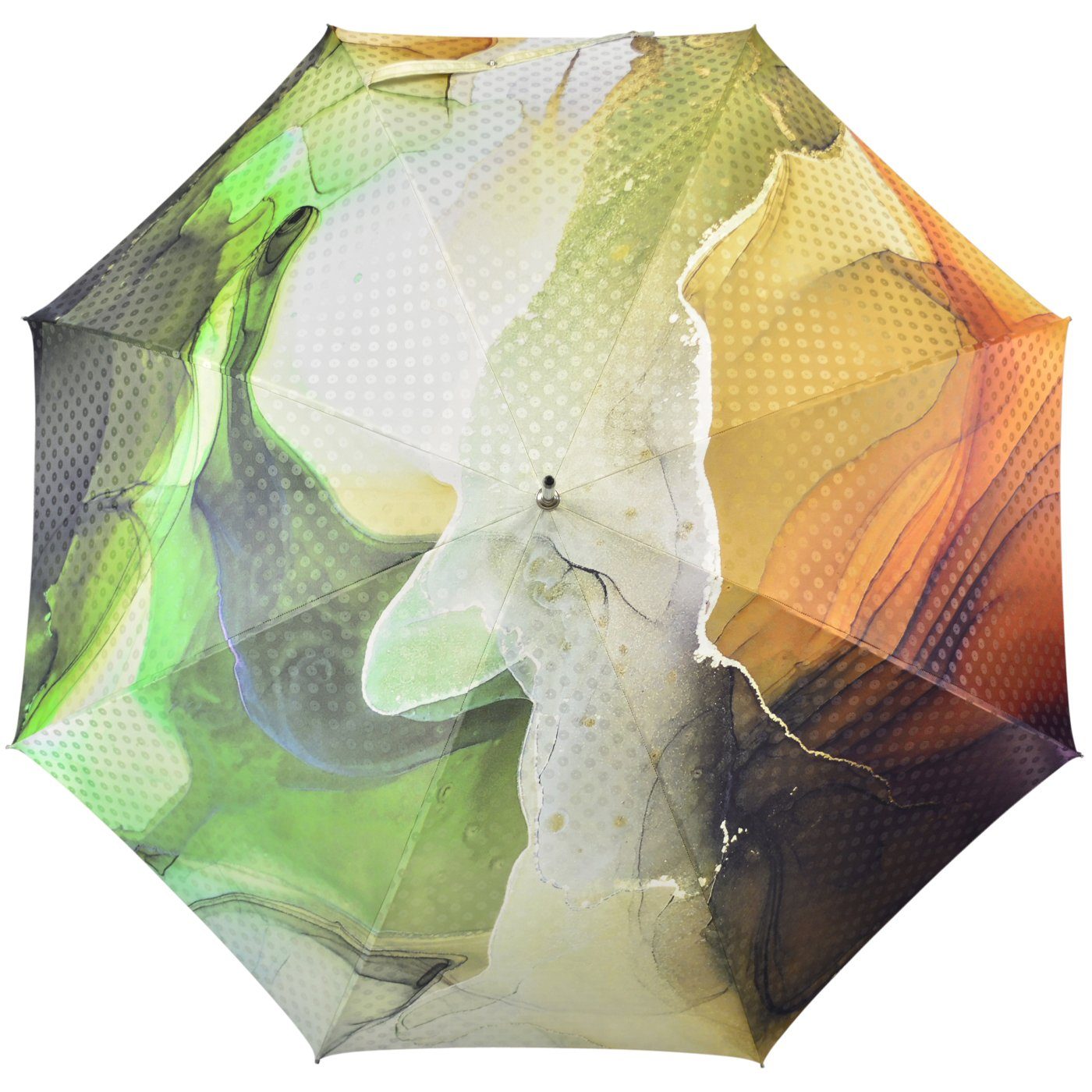 in edler, Manufaktur- doppler Langregenschirm MANUFAKTUR leuchtenden Designs Regenschirm, handgearbeiteter Farben einzigartige