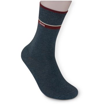 Die Sockenbude Komfortsocken Harmony (Bund, 3-Paar, mit Komfortrand) verschiedene Jeanstöne
