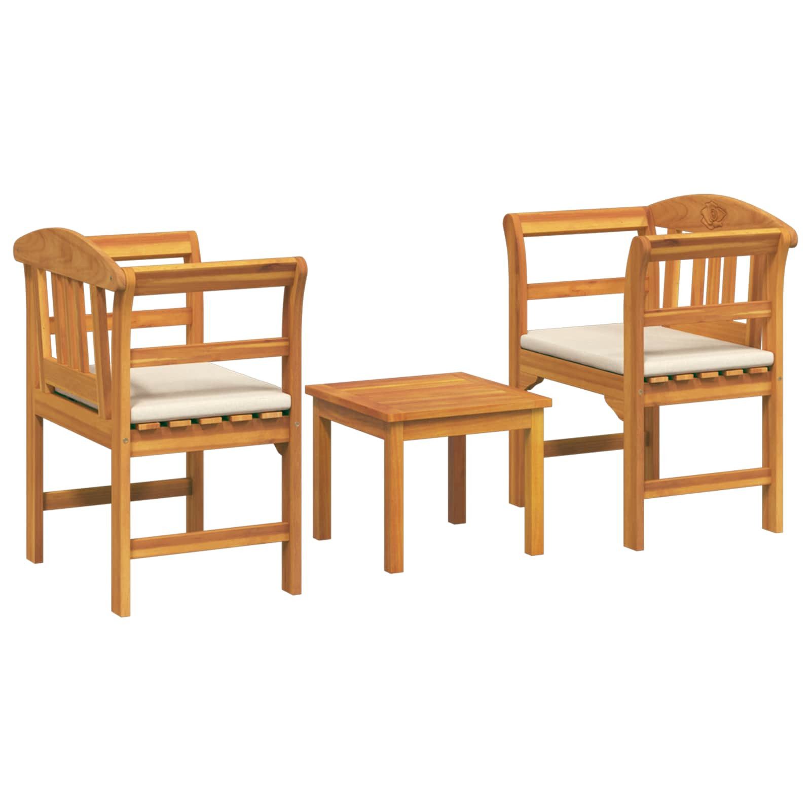vidaXL Gartenlounge-Set Gartenrosen-Lounge-Set 3 stk. Massivholz, (3-tlg)
