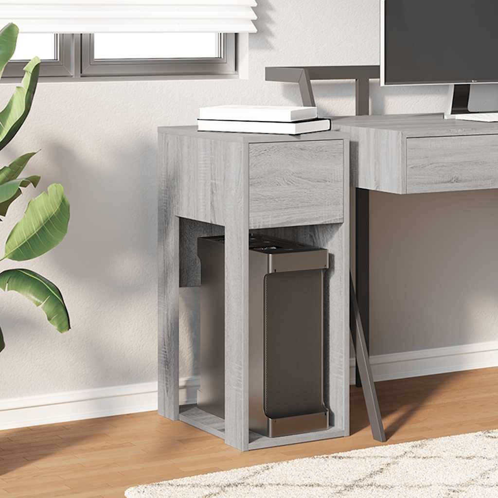 vidaXL Schreibtisch Computerschrank mit Schublade Grau günstig online kaufen