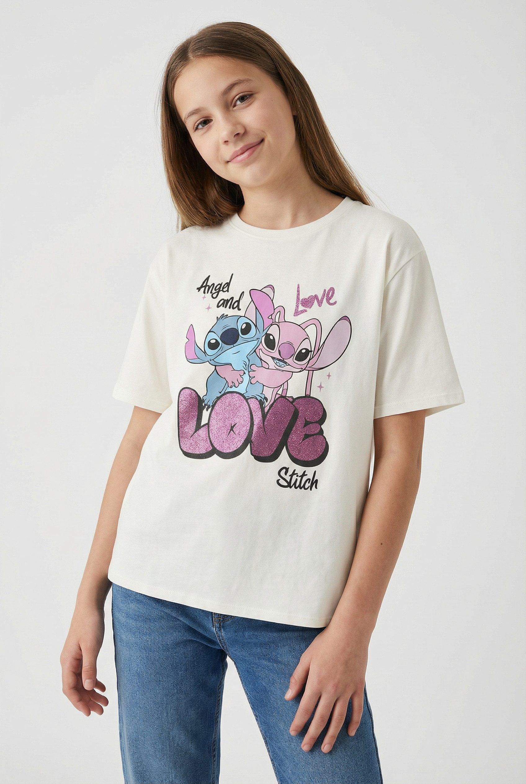 Name It T-Shirt NKFDYMIR STITCH SS NREG TOP BOX NOOS WDI Baumwolle, normal geschnitten