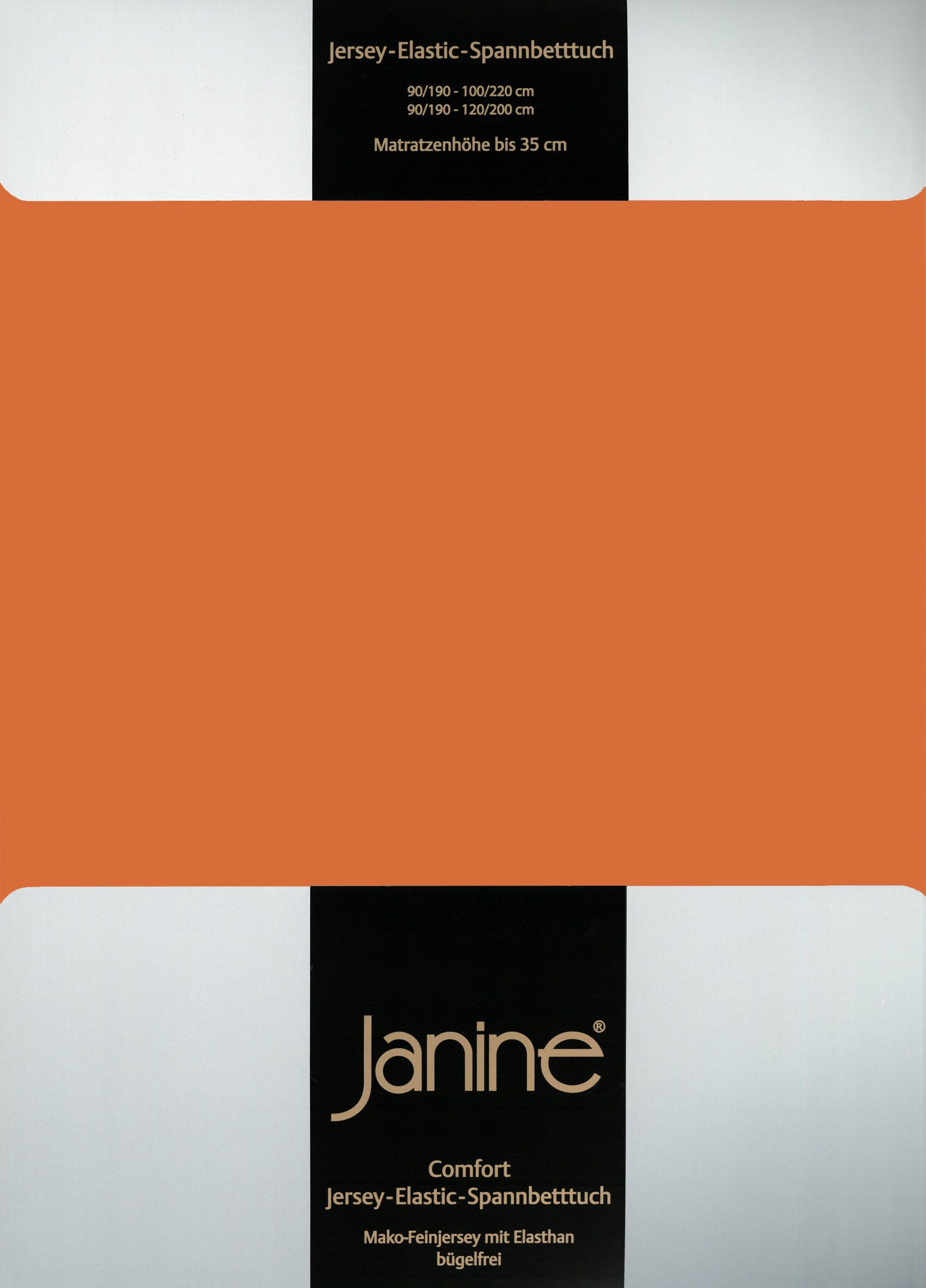 Janine Spannbettlaken ELASTIC 5002 Jersey Bettlaken mit Elasthan, 190 g/m², Jersey-Elasthan, Gummizug: rundum, (1 Stück), für Matratzen bis 35 cm Höhe, 95% Baum – Bild 4 von 5