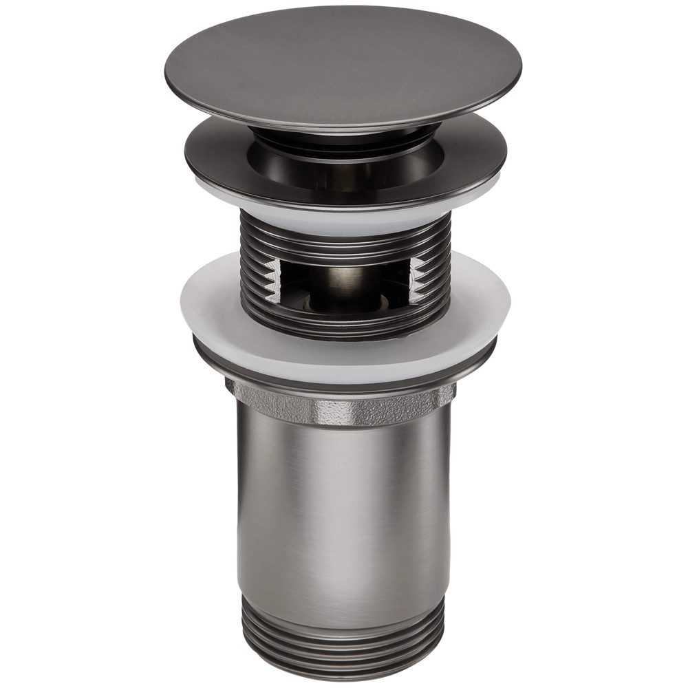 Lomadox Ablaufventil, grau, Titanium, für Waschbecken mit und ohne Überlauf günstig online kaufen