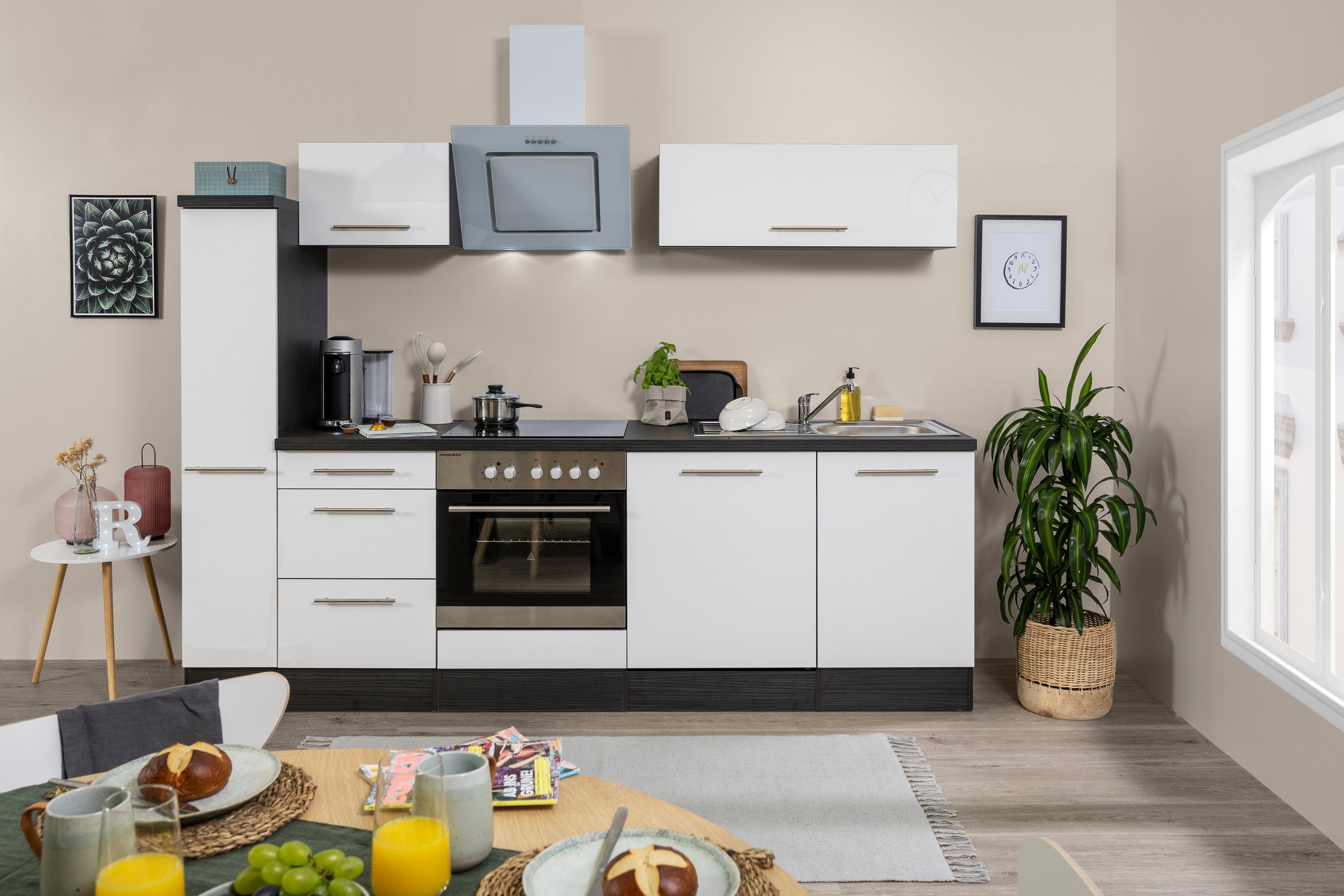 RESPEKTA Küchenzeile »Amsterdam aus der Serie Amanda«, mit E-Geräten,  Breite 250 cm