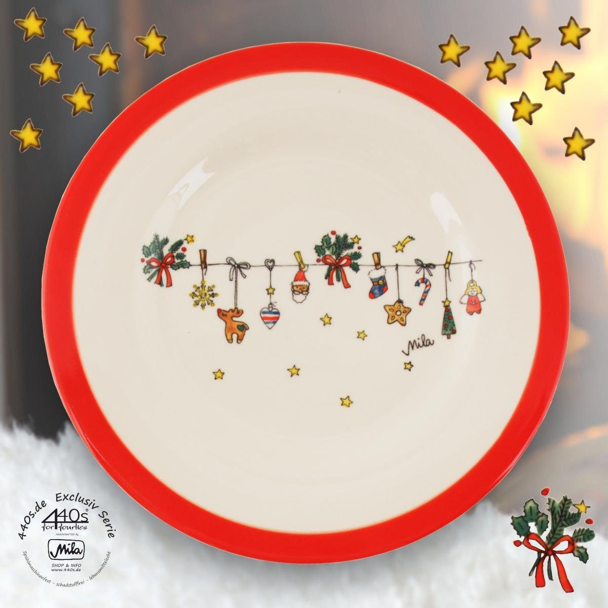 D Es Weihnachtet St) 440s Mila 26cm, (1 ca 440s-Exklusiv Keramik-Teller sehr Teller
