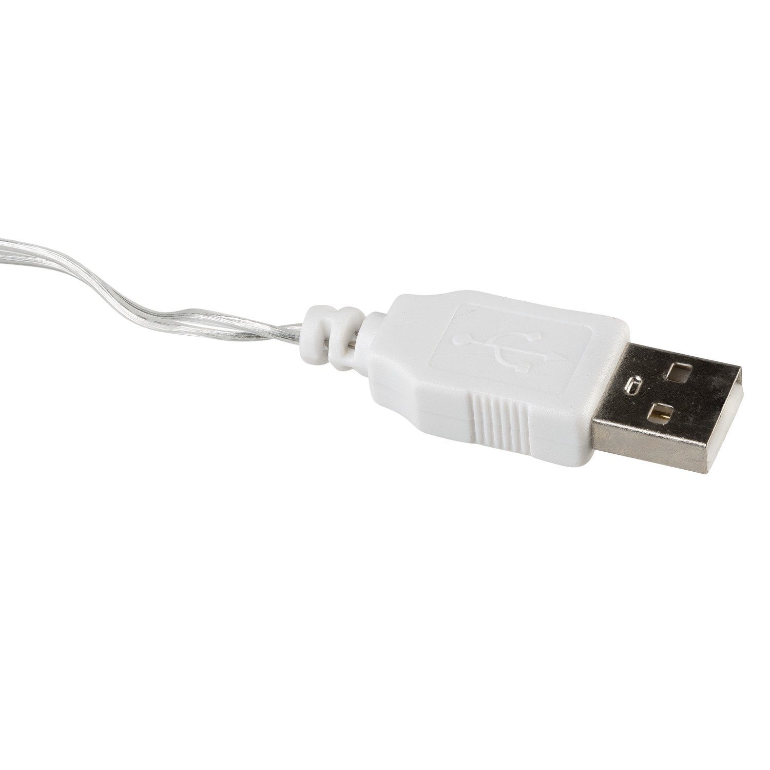Idena LED-Lichterkette Idena 30256 - LED Micro Lichterkette mit 20 LEDs in Warmweiß, mit USB – Bild 5 von 5