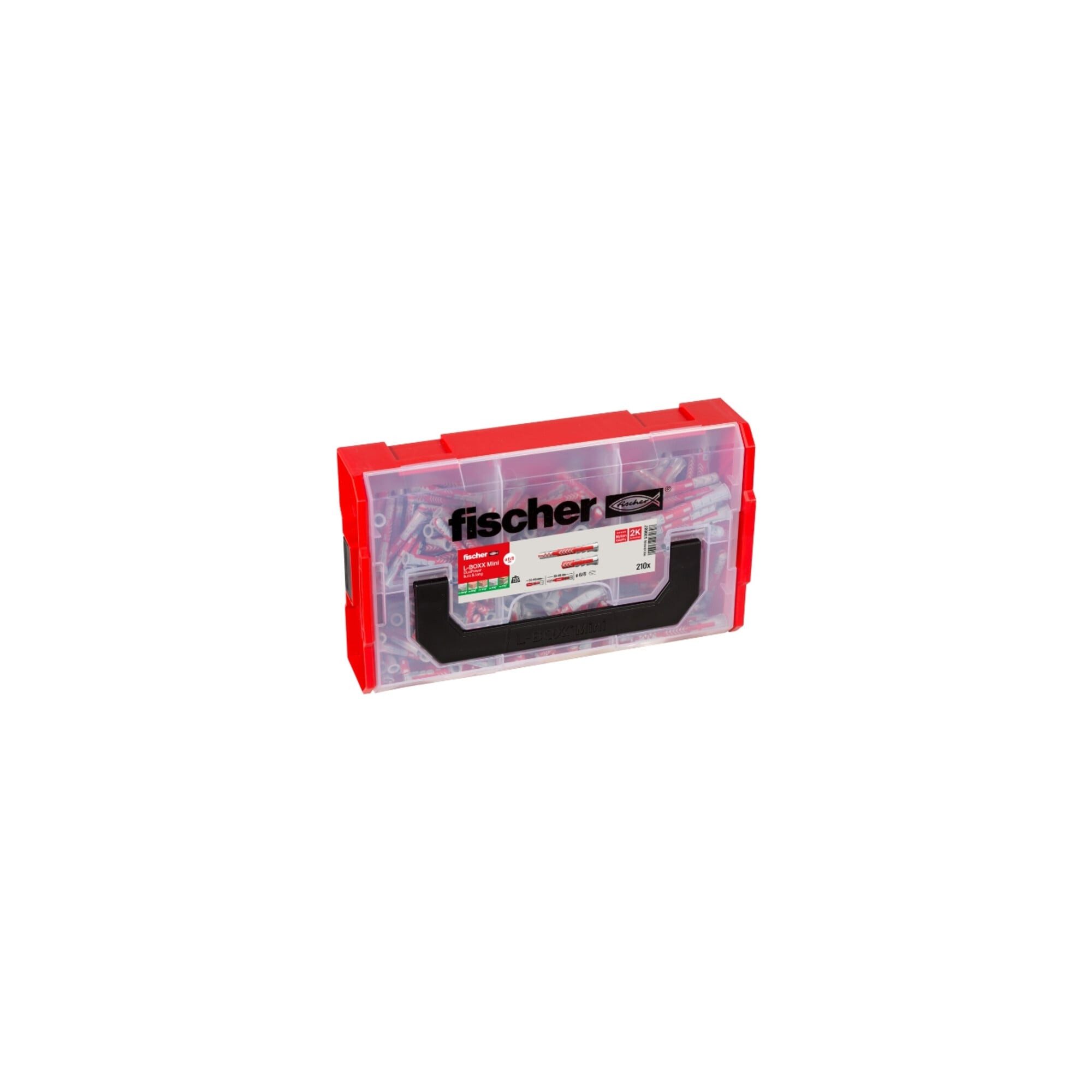 fischer Schrauben- und Dübel-Set fischer L-Boxx mini DuoPower kurz lang (210 Teile)