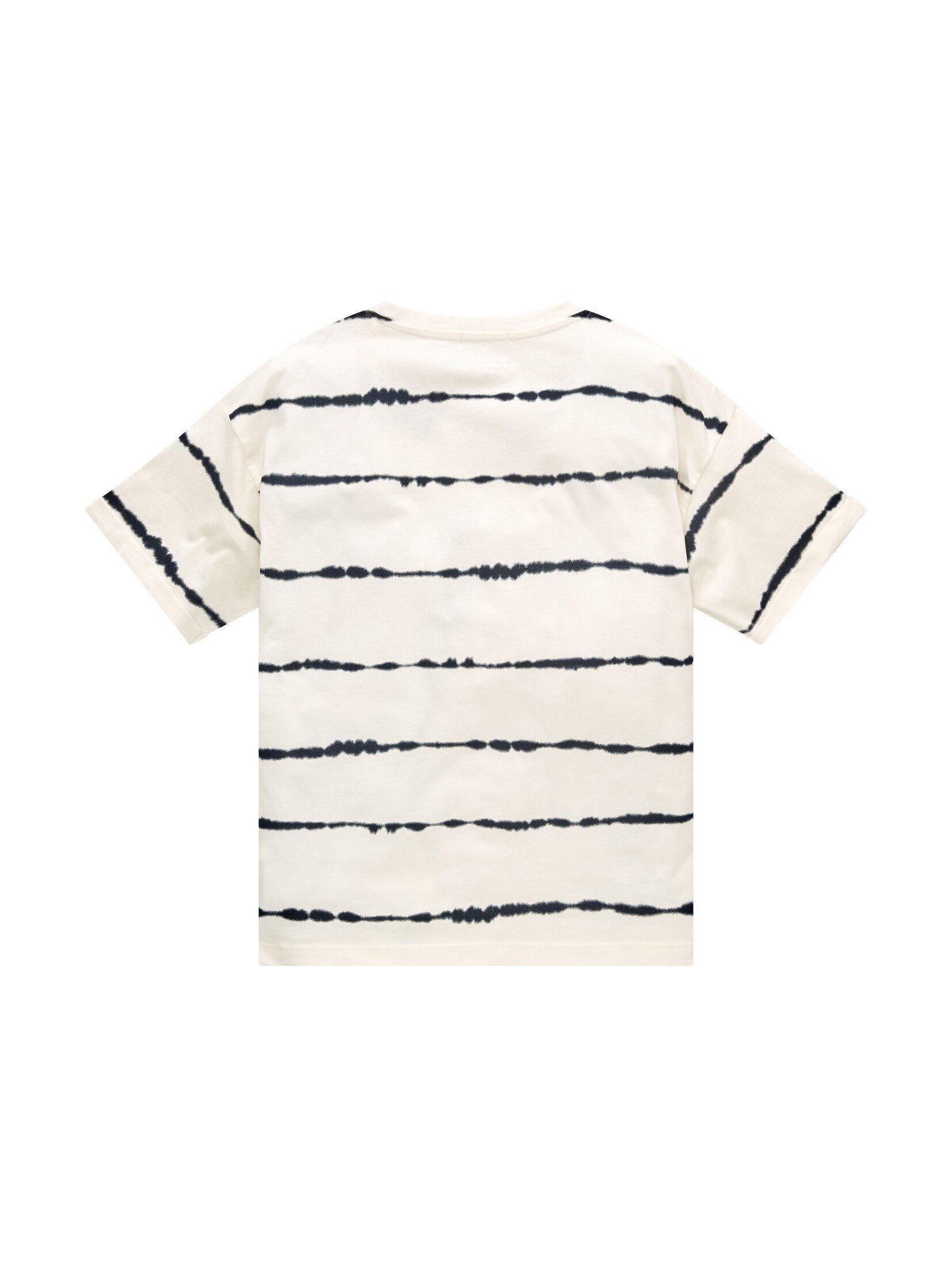 TOM TAILOR T-Shirt stripe Batik Oversized white T-Shirt batik