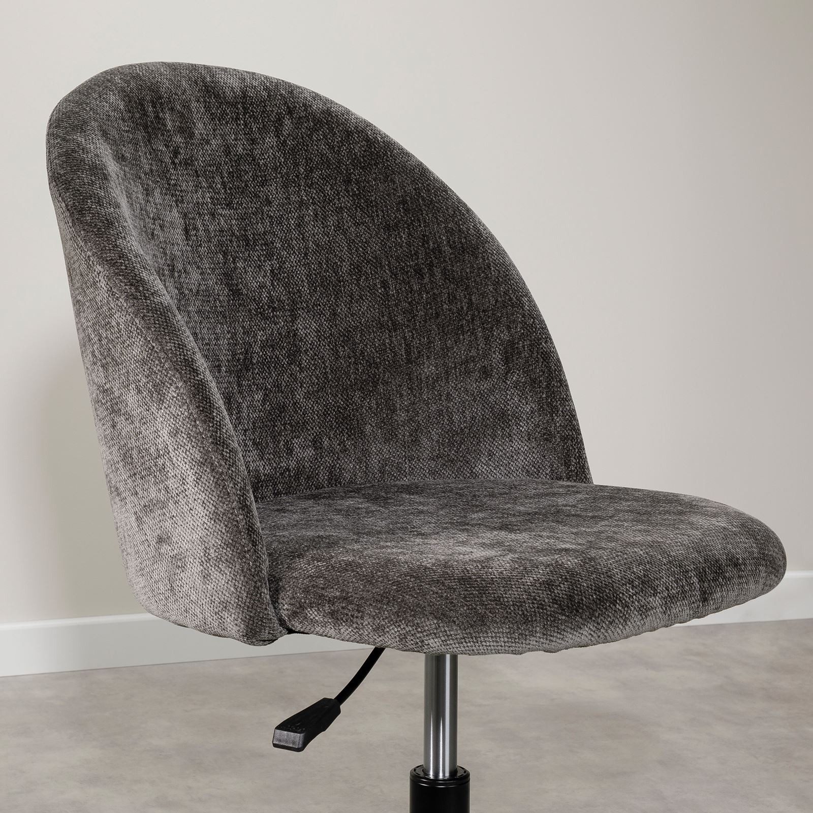 IDIMEX Drehstuhl YENGA, Ergonomischer Bürostuhl höhenverstellbar mit Stoffbezug – anthrazit