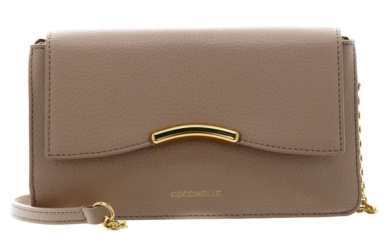 COCCINELLE Clutch Mini Bag Grained Leather, aus echtem Rindsleder