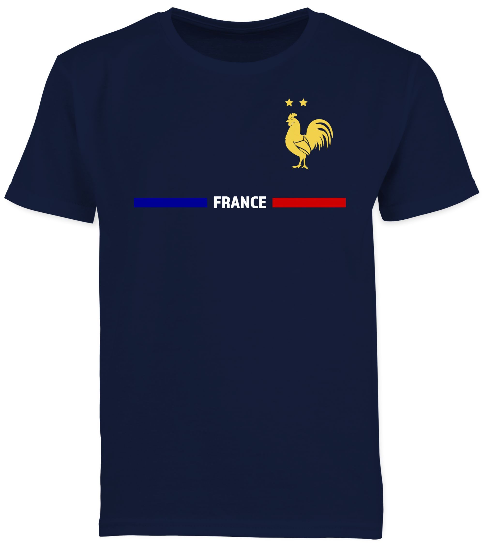 T-Shirt Frankreich Trikot Wappen, France mit Stolz, Französisches Fan-Motiv