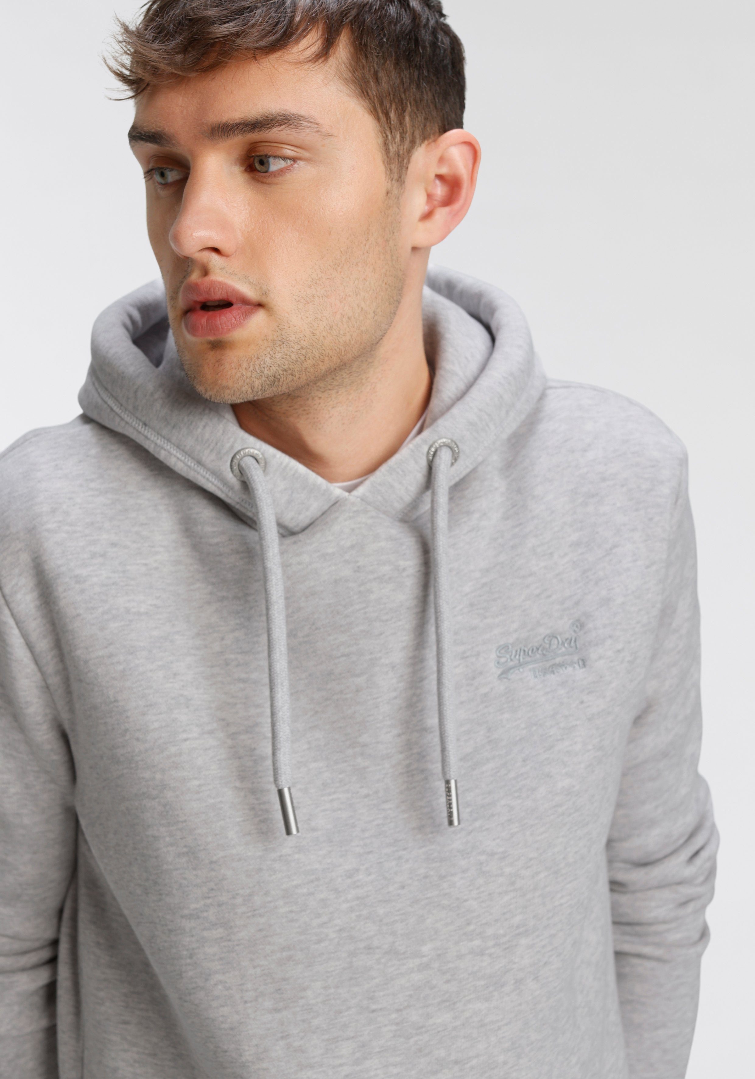 EMB Superdry Kapuzensweatshirt grey LOGO HOOD marl